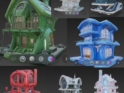 Futuristic hause 3D 모델