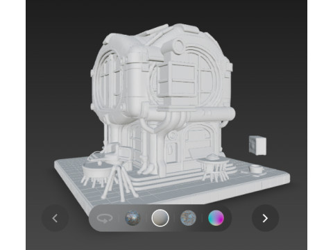 Futuristic hause 3D 模型