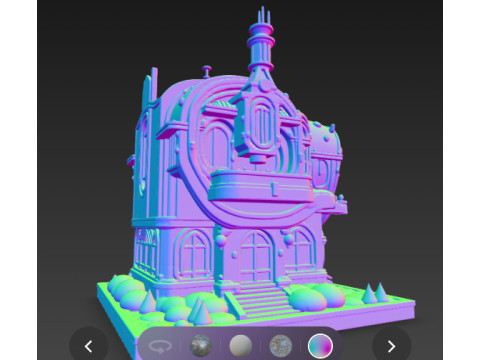 Futuristic hause 3D 模型