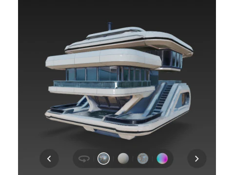 Futuristic hause 3D Model