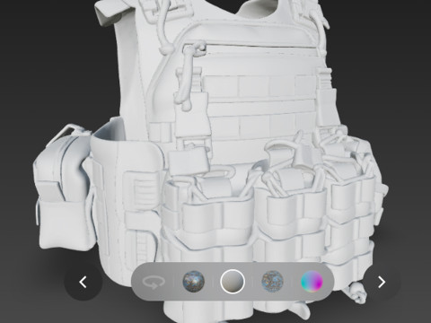 Military armor 3D 模型