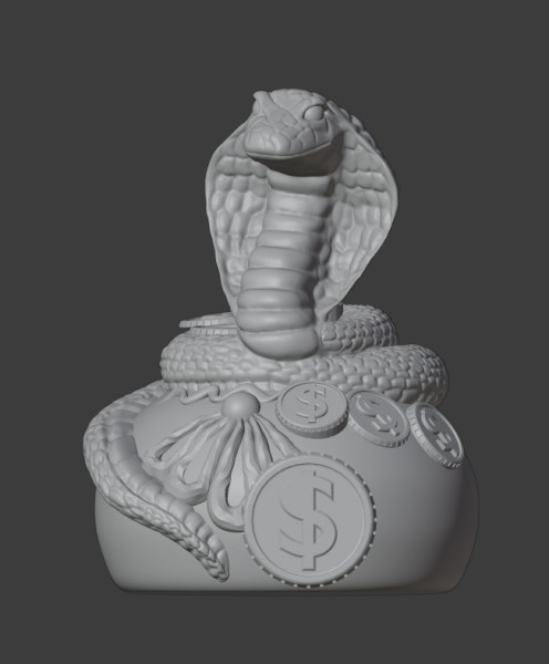 Snake 3D Print Model .c4d .max .obj .3ds .fbx .stl .blend 