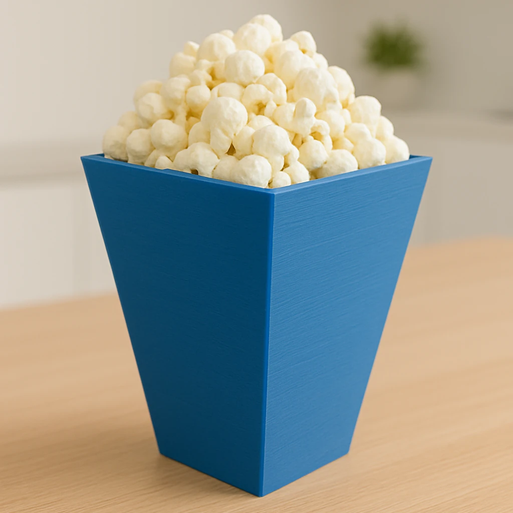 Box of popcorn 3D Print Model .c4d .max .obj .3ds .fbx .stl .blend 