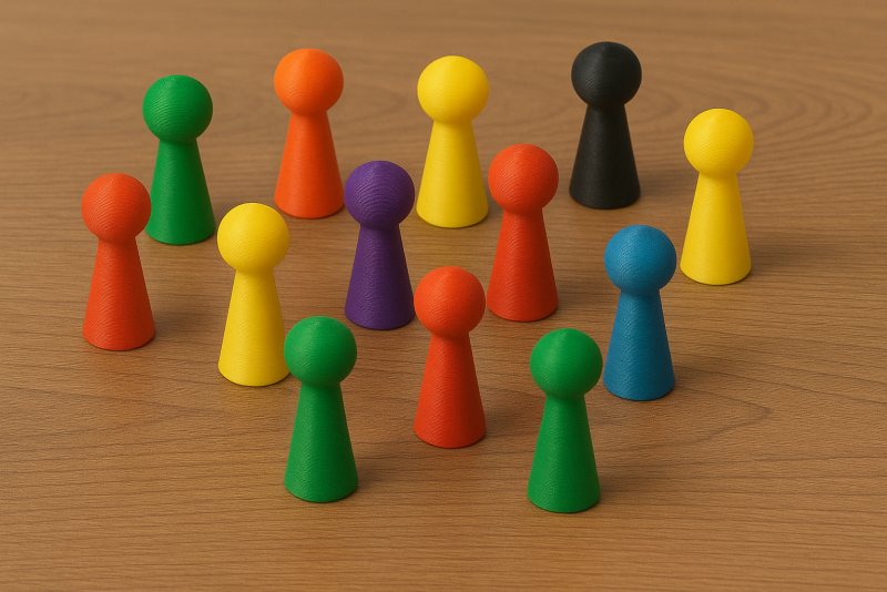 Board Game Pawn juegos de mesa peon 3Dプリントモデル .c4d .max .obj .3ds .fbx .stl .blend