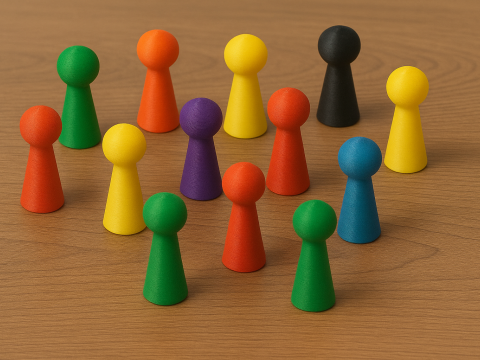 Board Game Pawn juegos de mesa peon 3D Print Model