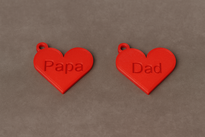 Fathers Day Keychain Llavero Dia del Padre 3D printmodel .c4d .max .obj .3ds .fbx .stl .blend