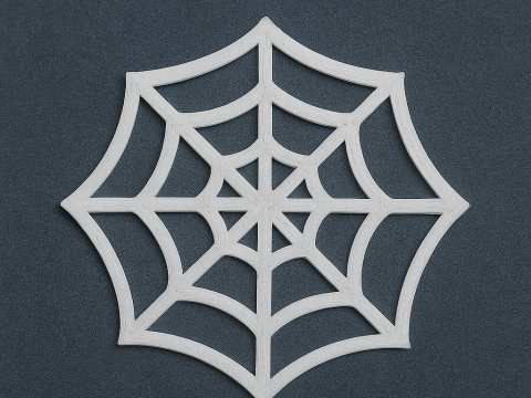 Dessous de verre en toile d'araignée d'Halloween Modèles 3D en vedette