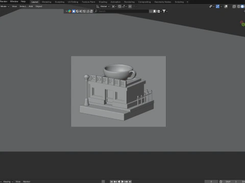 Coffee Shop 3D Model