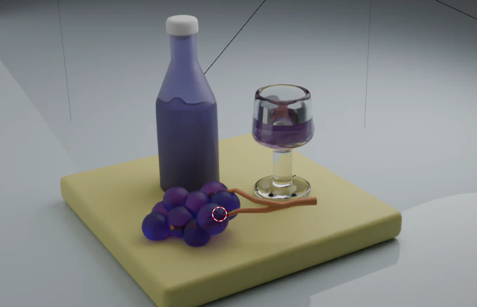 Glass and Bottle 3D Model .c4d .max .obj .3ds .fbx .stl .blend 