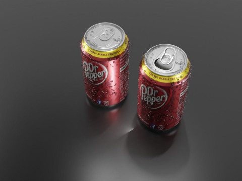 Soda Can with droplets Modèle 3D