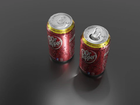 Soda Can with droplets 3D Model