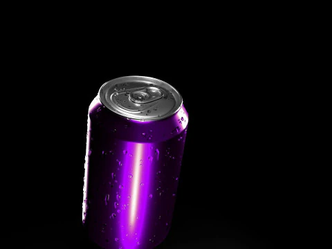 Soda Can with droplets 3D Model