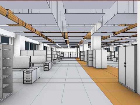 Office space 2 Model 3D