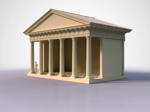 Doric Temple 3D Model