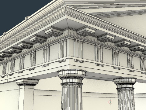 Doric Temple 3D 모델