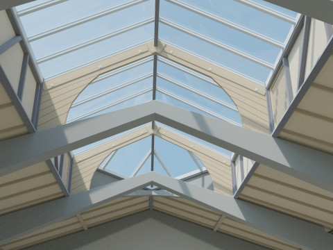 Factory Hall Interior 3D Model