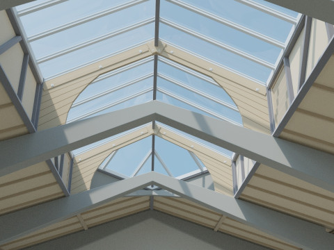 Factory Hall Interior 3D Model