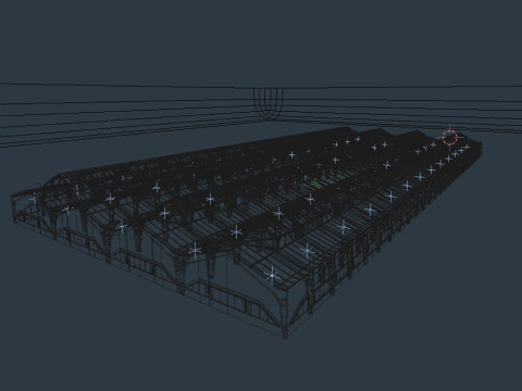 Factory Hall Interior 3D Model