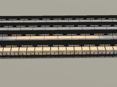 Factory Hall Interior 3D Model