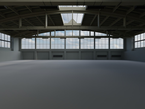 Factory Hall Interior 2 3D-Modell
