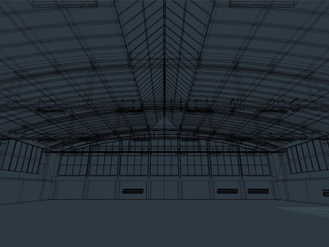 Factory Hall Interior 2 3D Model