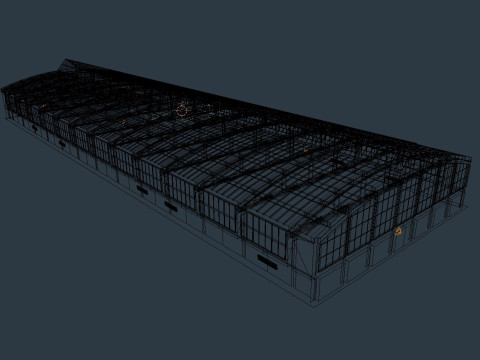 Factory Hall Interior 2 3D Model