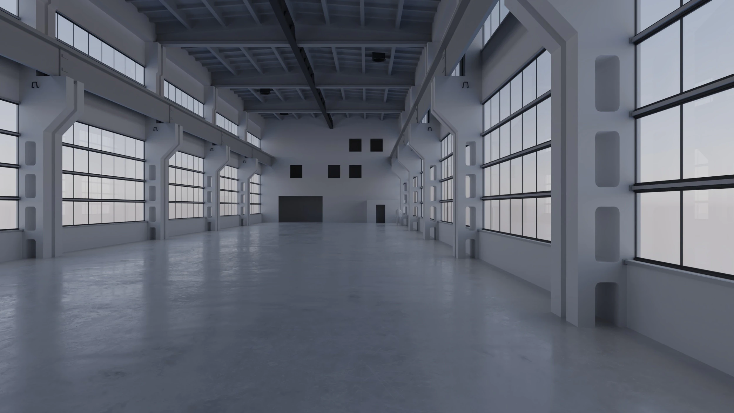 Factory Hall Interior 3 3D Model .c4d .max .obj .3ds .fbx .stl .blend 