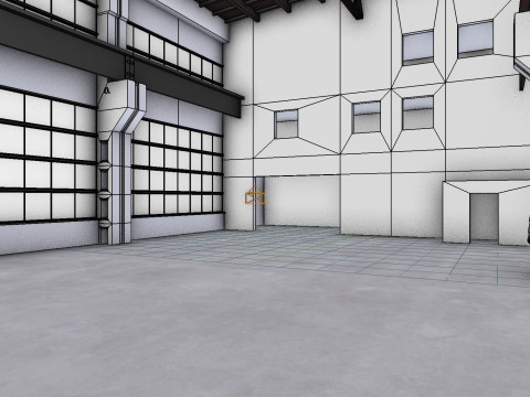Factory Hall Interior 3 3D Model