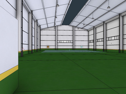 Factory Hall Interior 4 3D-Modell