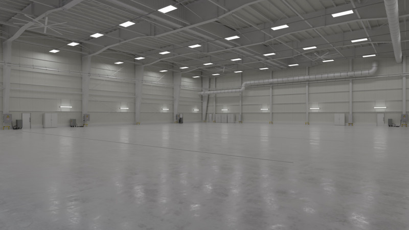Airplane Hangar Interior 1 3D 模型 .c4d .max .obj .3ds .fbx .stl .blend
