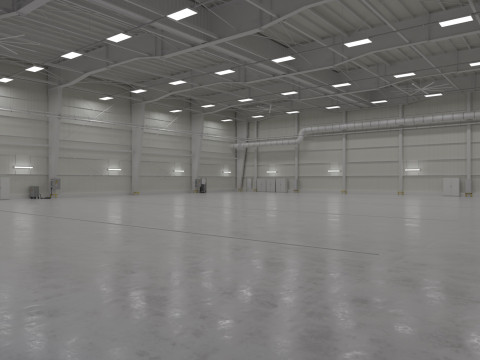 Airplane Hangar Interior 1 3D-Modell