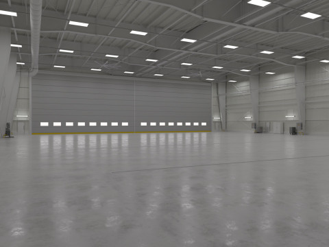Airplane Hangar Interior 1 3D 模型