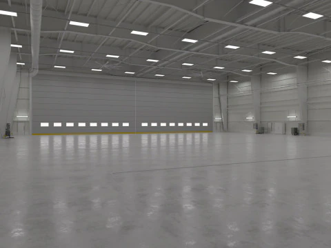 Airplane Hangar Interior 1 3D Model