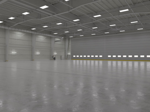 Airplane Hangar Interior 1 3D 模型