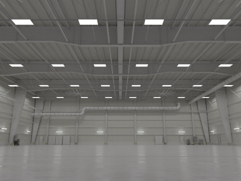 Airplane Hangar Interior 1 3D 模型