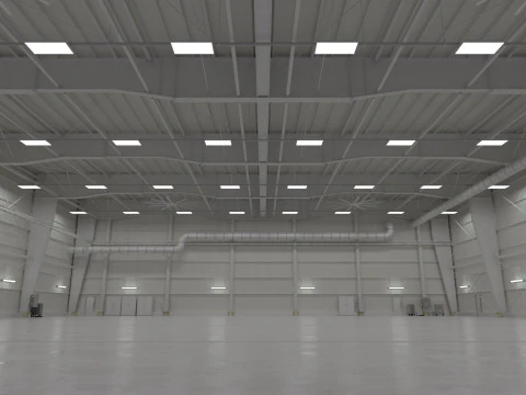 Airplane Hangar Interior 1 3D Model