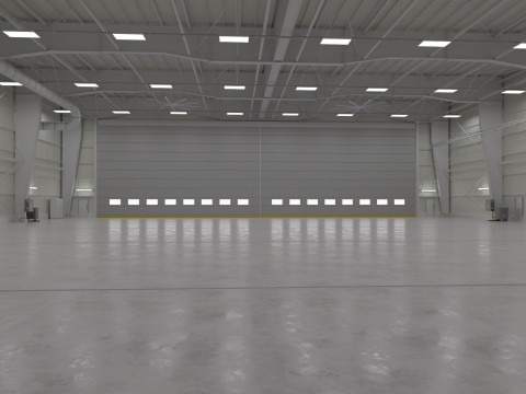 Airplane Hangar Interior 1 3D 模型