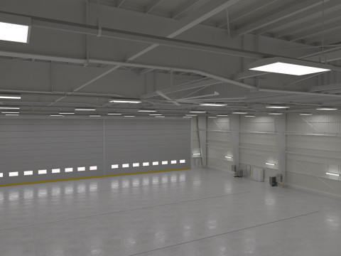 Airplane Hangar Interior 1 3D 模型