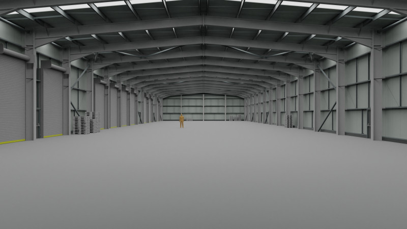 Warehouse Interior 2 3D 模型 .c4d .max .obj .3ds .fbx .stl .blend