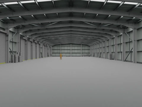 Интерьер склада 2 3D Модель