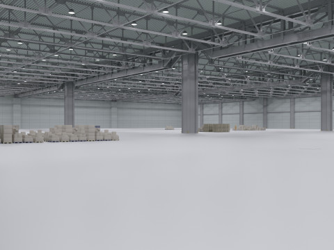 Warehouse Interior 3 3D-Modell