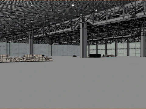 Warehouse Interior 3 3D Model