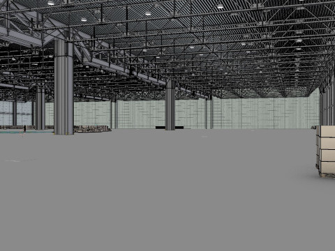 Warehouse Interior 3 3D मॉडल
