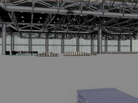 Warehouse Interior 3 3D Model