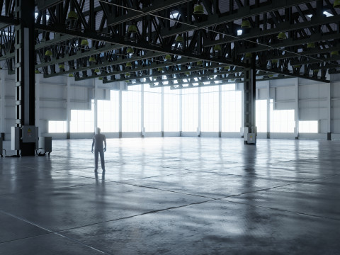 Warehouse Interior 4 - Textured 3D-Modell