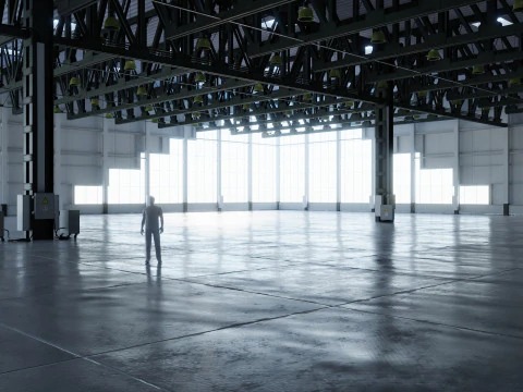 Interior do Armazém 4 - Texturizado Modelo 3D