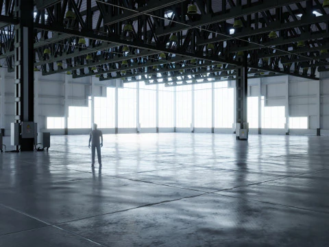 Warehouse Interior 4 - Textured 3D Model
