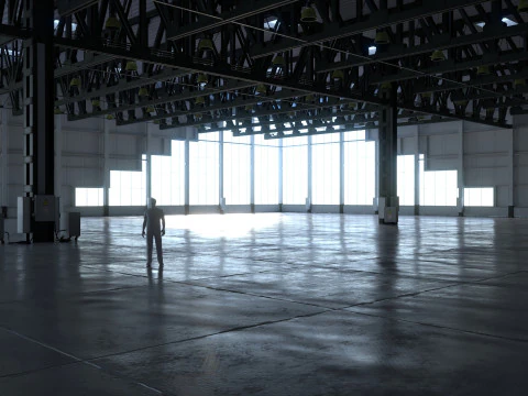 Warehouse Interior 4 - Textured 3D Model