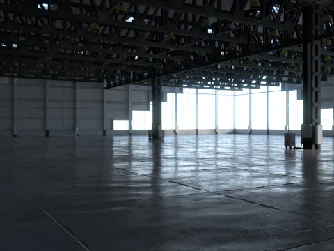 Warehouse Interior 4 - Textured 3D Model