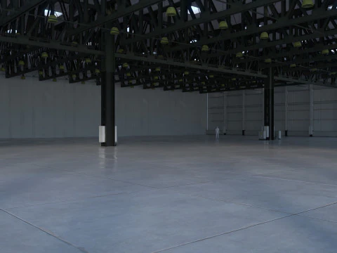 Warehouse Interior 4 - Textured 3D Model